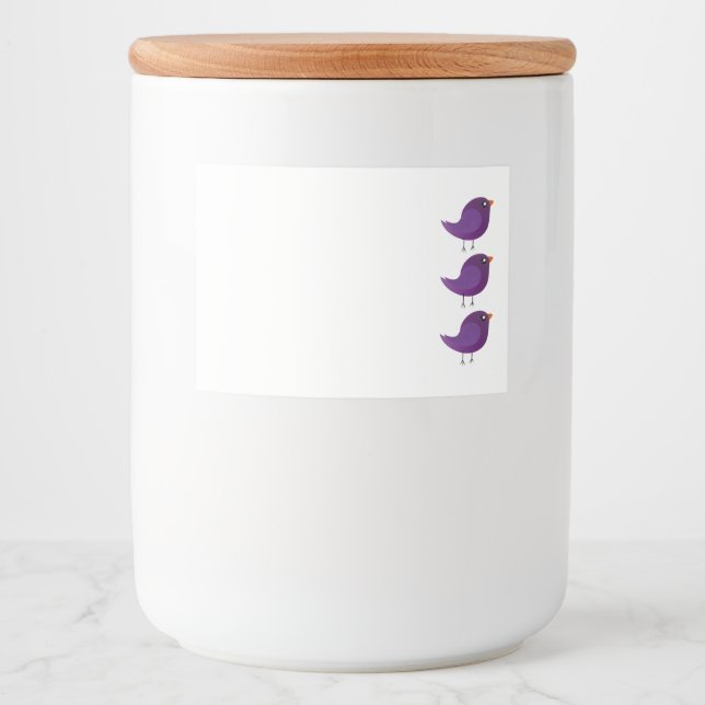 Rótulo Para Comida Crianças, passarinho fofo (Frente)