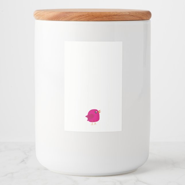 Rótulo Para Comida Crianças, passarinho fofo (Frente)