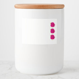 Rótulo Para Comida Crianças, pássaro fofo