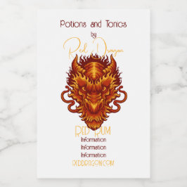 Rótulo Para Comida Crie a sua cabeça de dragão vermelho