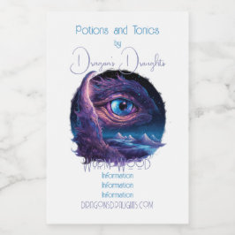 Rótulo Para Comida Crie o olho do seu dragão místico