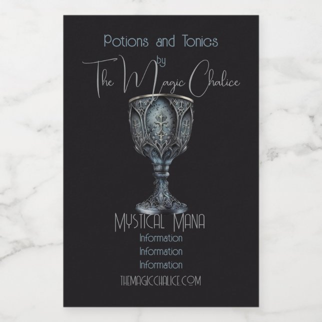 Rótulo Para Comida Crie o seu próprio cálice medieval (Rótulo Único)