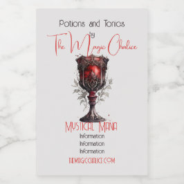 Rótulo Para Comida Crie Seu Chalice Gótico Vermelho