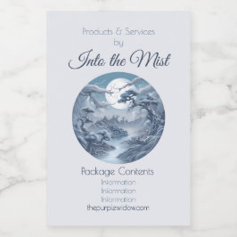 Rótulo Para Comida Crie seu próprio Apotário de Paisagem Azul Mistura