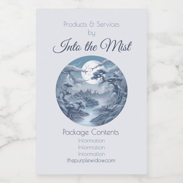 Rótulo Para Comida Crie seu próprio Apotário de Paisagem Azul Mistura (Rótulo Único)