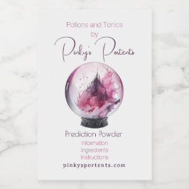 Rótulo Para Comida Crie seu próprio Apoteador de Bola de Cristal Rosa