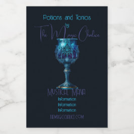 Rótulo Para Comida Crie Seu Próprio Cálice Gótico de Pedra Azul