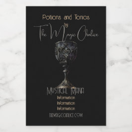 Rótulo Para Comida Crie seu próprio cálice gótico preto