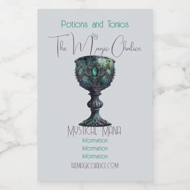 Rótulo Para Comida Crie seu próprio cálice verde (Rótulo Único)