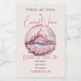 Rótulo Para Comida Crie Seu Próprio Castelo de Magia e Montanhas