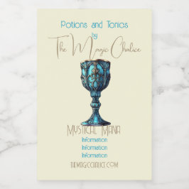 Rótulo Para Comida Crie seu próprio Chalice Azul Gótico