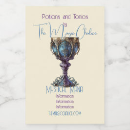 Rótulo Para Comida Crie seu próprio Chalice Dourado Azul e Roxo