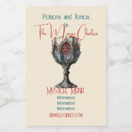 Rótulo Para Comida Crie seu próprio Chalice Dourado, vermelho e azul