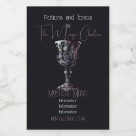 Rótulo Para Comida Crie Seu Próprio Chalice Gótico Medieval