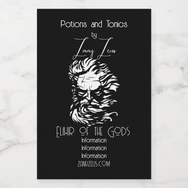 Rótulo Para Comida Crie seu próprio chefe de Zeus (Rótulo Único)