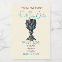 Rótulo Para Comida Crie seu próprio Dourado Chalice Azul