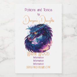 Rótulo Para Comida Crie Seu Próprio Dragão Roxo Místico