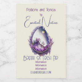 Rótulo Para Comida Crie seu próprio Geodo de Paisagem Roxo