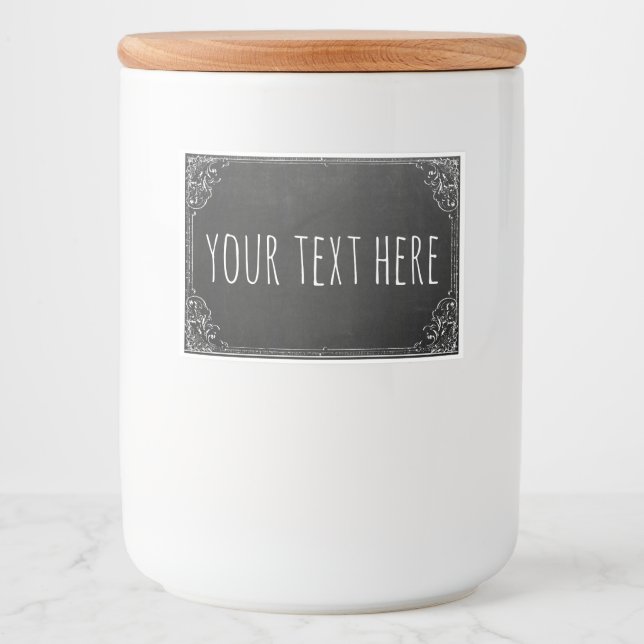 Rótulo Para Comida Crie seu próprio Modelo de quadro de imagem person (Frente)