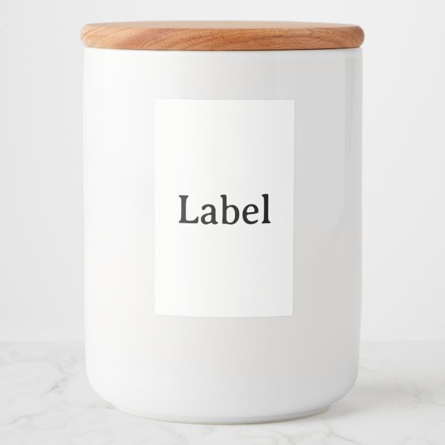 Rótulo Para Comida Crie seu próprio recipiente personalizado simples  (Frente)