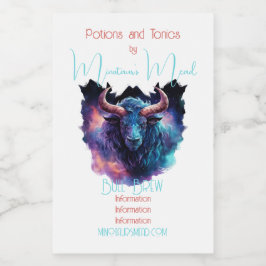 Rótulo Para Comida Crie Seu Próprio Touro De Minotauro Mítico