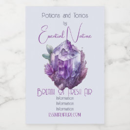 Rótulo Para Comida Crie Seus Próprios Cristais Ametistas Roxos