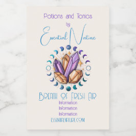 Rótulo Para Comida Crie seus próprios cristais e fases da lua