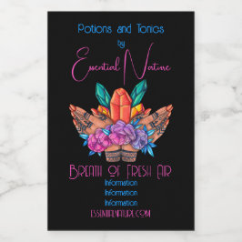 Rótulo Para Comida Crie seus próprios cristais e Rosas de mão Henna