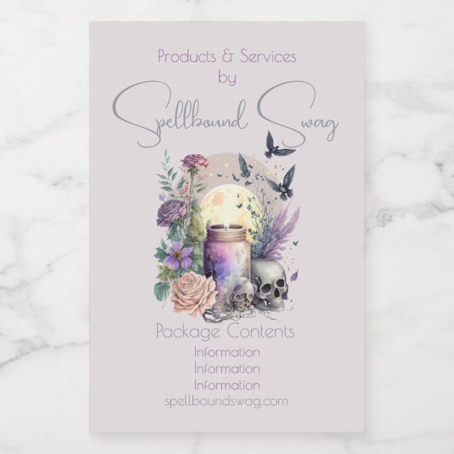 Rótulo Para Comida Crie seus próprios Rosas góticos (Rótulo Único)