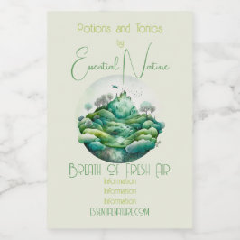 Rótulo Para Comida Crie sua paisagem Hilly Green