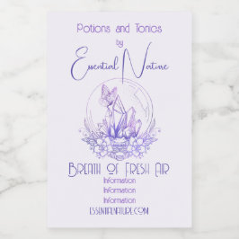 Rótulo Para Comida Crie Sua Própria Bola De Cristal Roxo E Flores