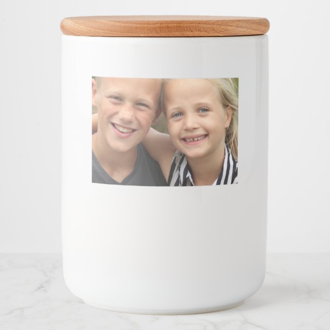 Rótulo Para Comida Crie sua própria foto (Frente)