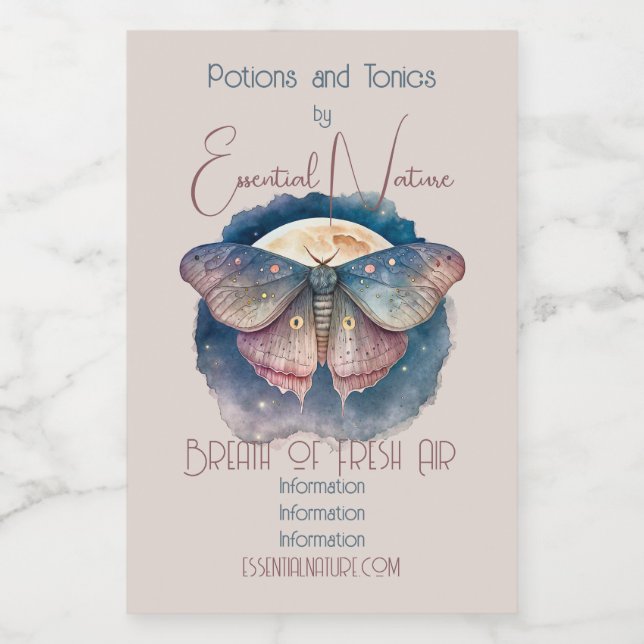 Rótulo Para Comida Crie sua própria Lua Mágica (Rótulo Único)