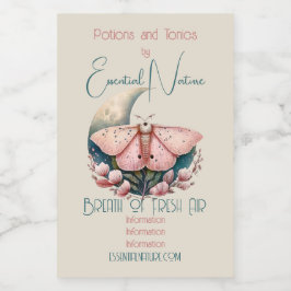 Rótulo Para Comida Crie sua própria Lua rosa e flores