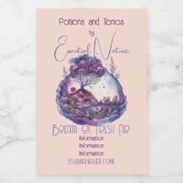 Rótulo Para Comida Crie sua própria paisagem de fantasia roxa