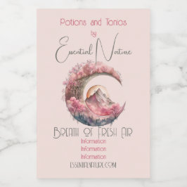 Rótulo Para Comida Crie sua própria paisagem de lua de flores de cere