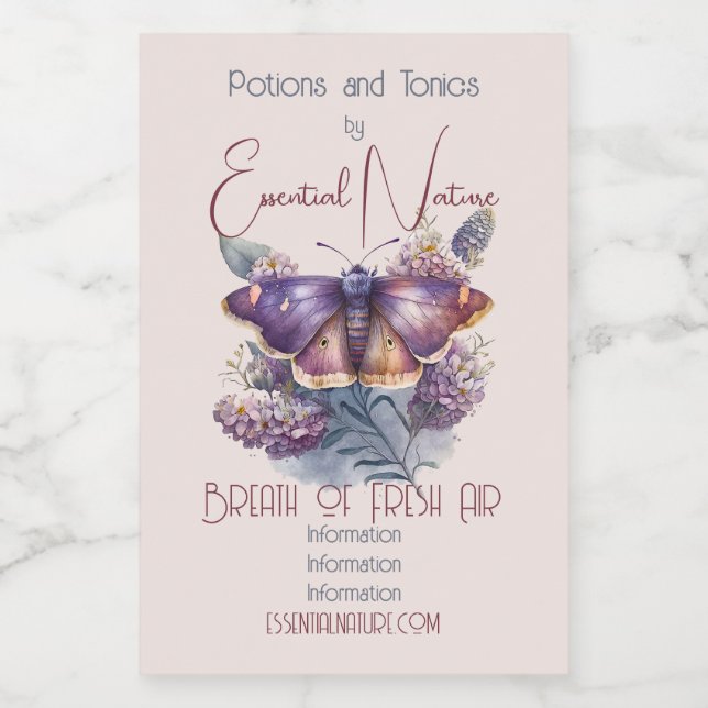 Rótulo Para Comida Crie suas flores silvestres roxas (Rótulo Único)