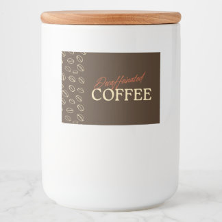 Rótulo Para Comida Decaffeinated Coffee Label – Retro Coffee Beans