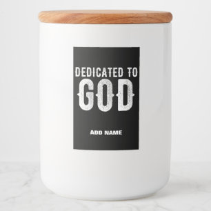 RÓTULO PARA COMIDA DEDICADO A DEUS TEXTO BRANCO PERSONALIZÁVEL LEGAL