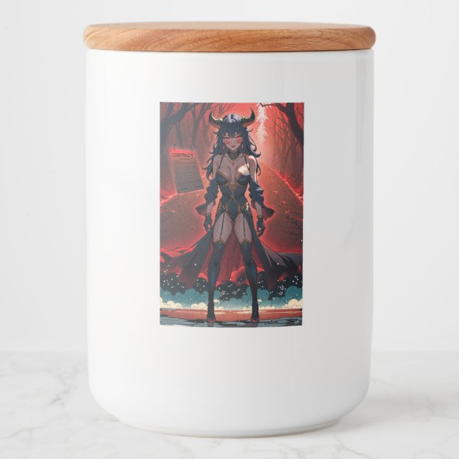 Rótulo Para Comida Demonstrações com Contato em Cruzarias, Anime Demo (Frente)