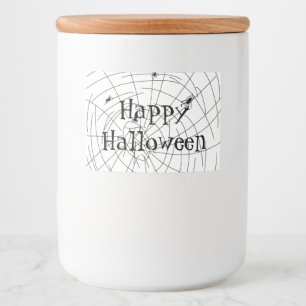 Rótulo Para Comida Desenhos à Mão de Teia de Aranha