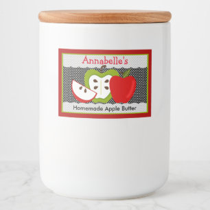 Rótulo Para Comida Design caseiro personalizado de Apple da comida