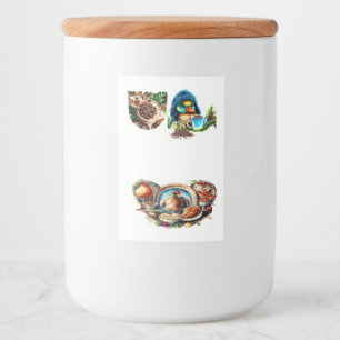 Rótulo Para Comida Design de Duque de Café Quirky