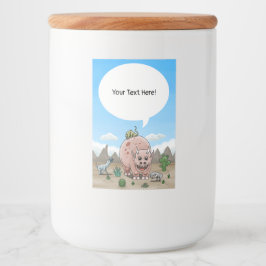 Rótulo Para Comida Dinossauro fantasia no deserto