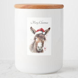 Rótulo Para Comida Donkey Natal, personalizável