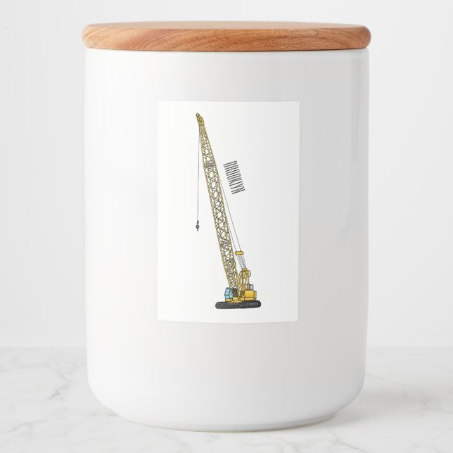 Rótulo Para Comida Dragline excavator cartoon illustration (Frente)