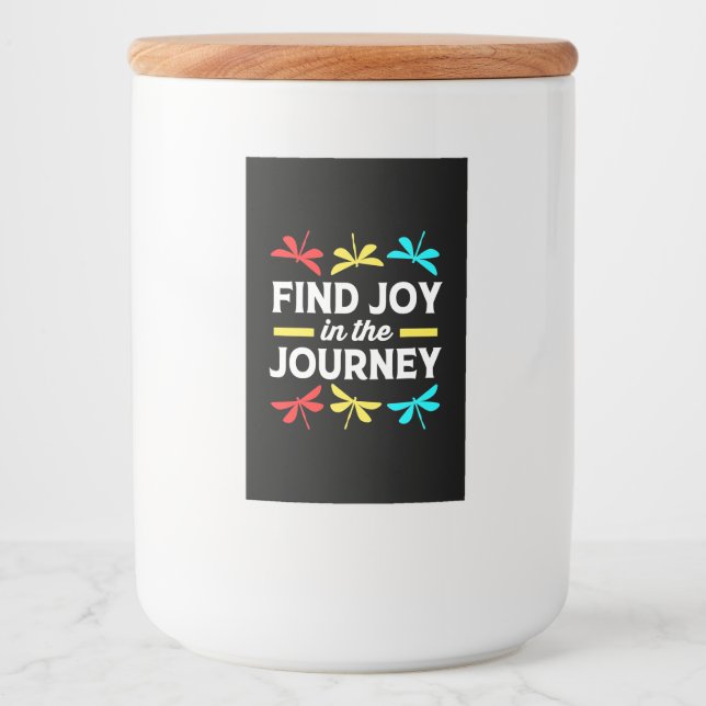 Rótulo Para Comida Dragonfly Encontre Alegria Na Viagem (Frente)