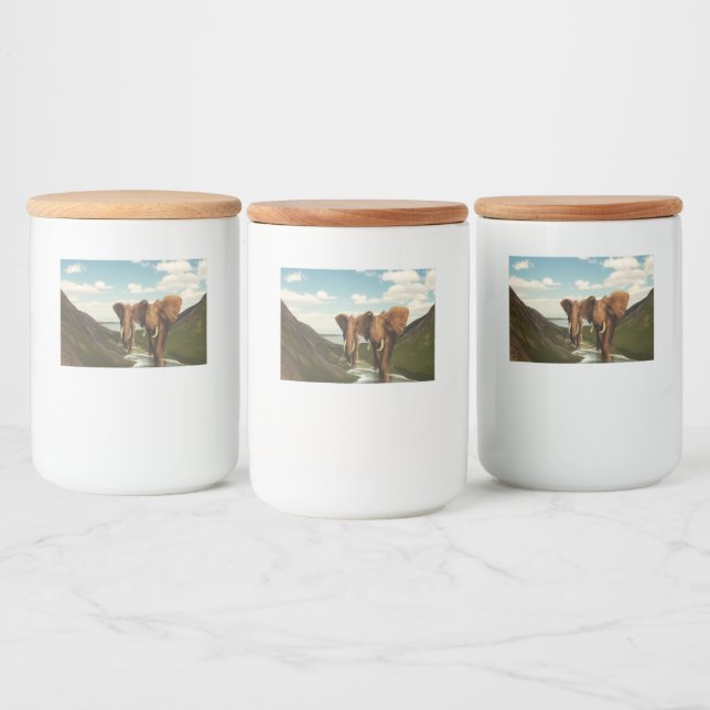 Rótulo Para Comida Elefante (Garrafas)