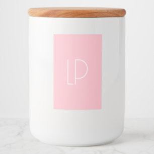 Rótulo Para Comida Elegante inicial moderna minimalista em rosa paste