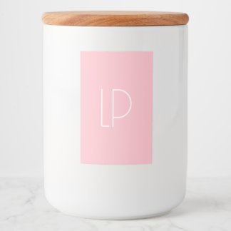 Rótulo Para Comida Elegante inicial moderna minimalista em rosa paste